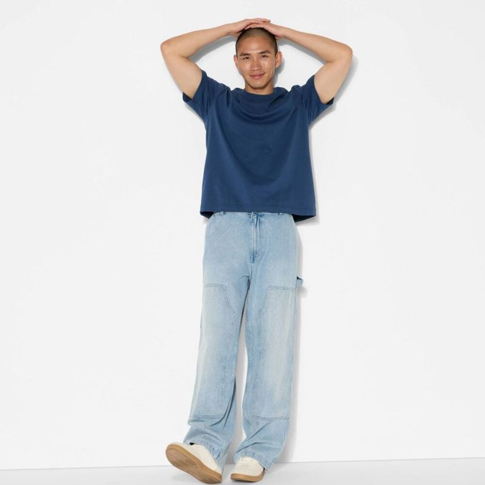 Men's Baggy Carpenter Pants - Original Use Light Wash Denim 28x30